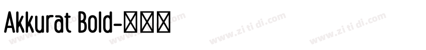 Akkurat Bold字体转换